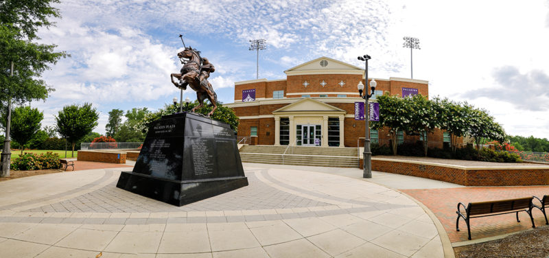 Paladin Statue in front of Timmons Football Arena