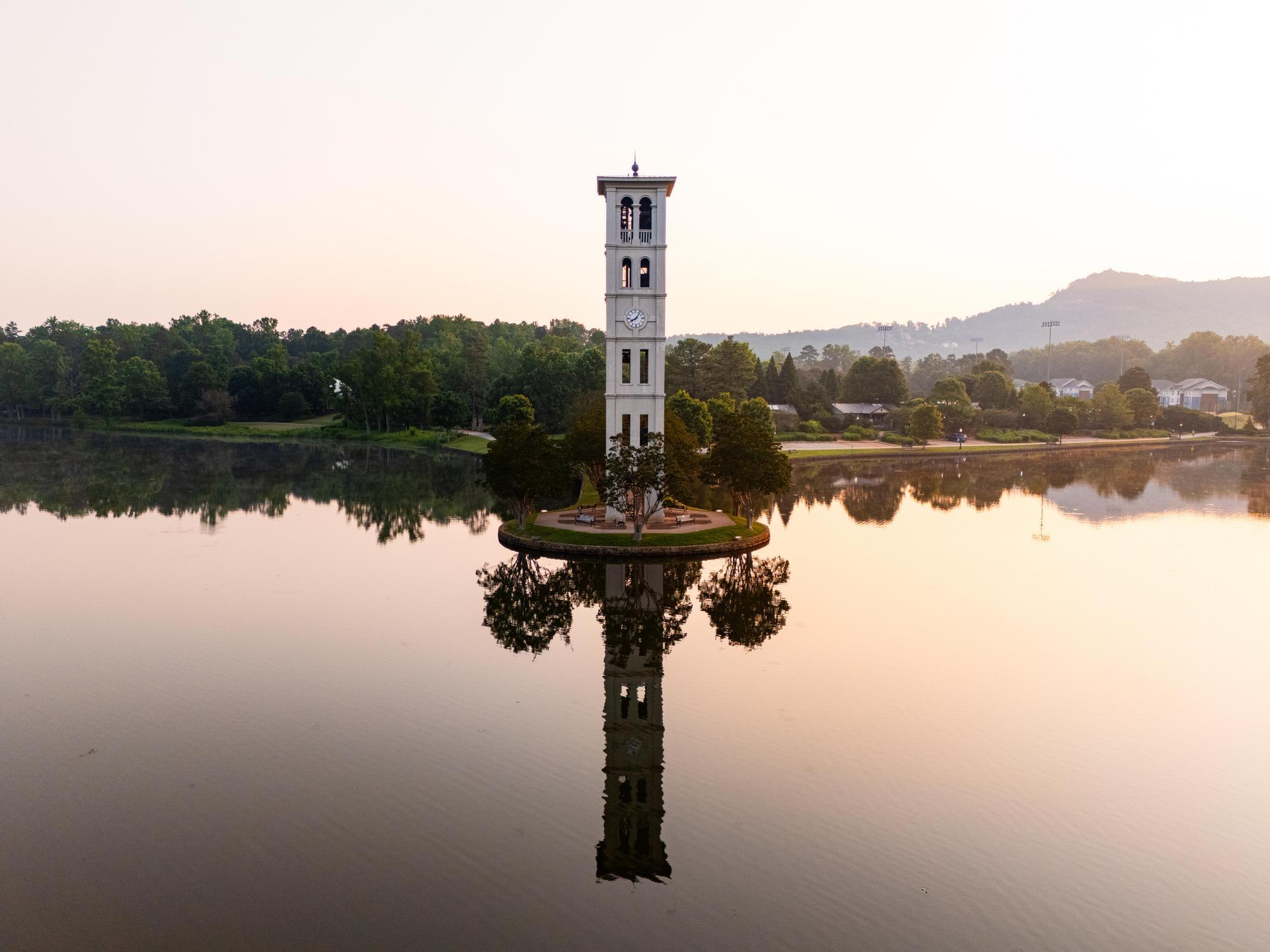 Drone shot of Furman lake