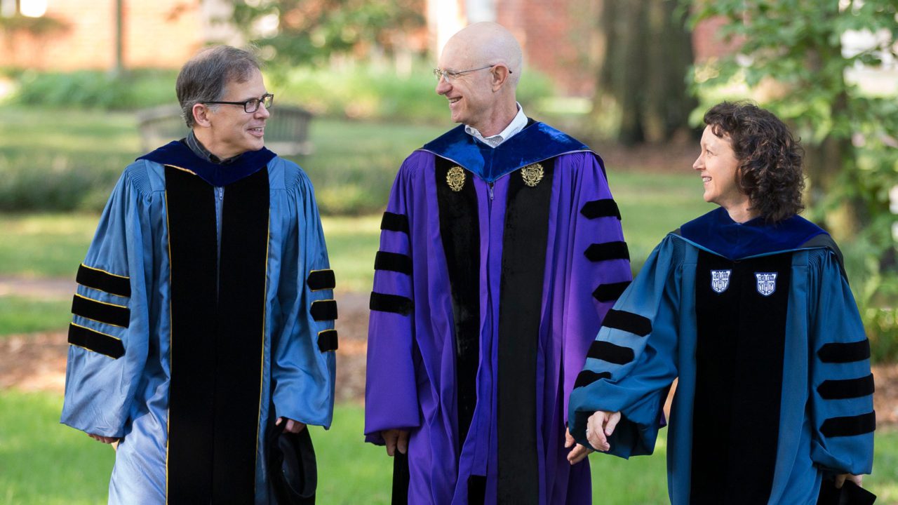 Professors in graduation robes