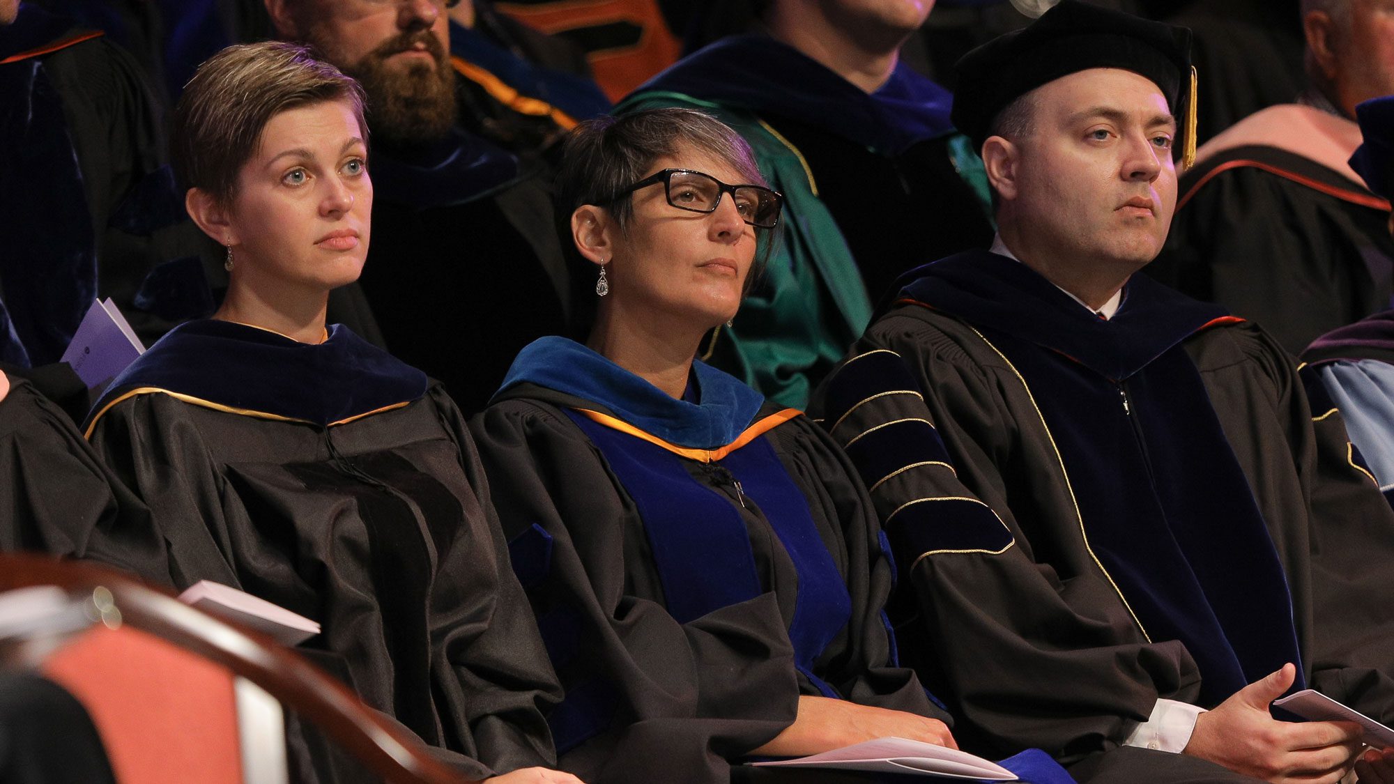 Professors attending graduation