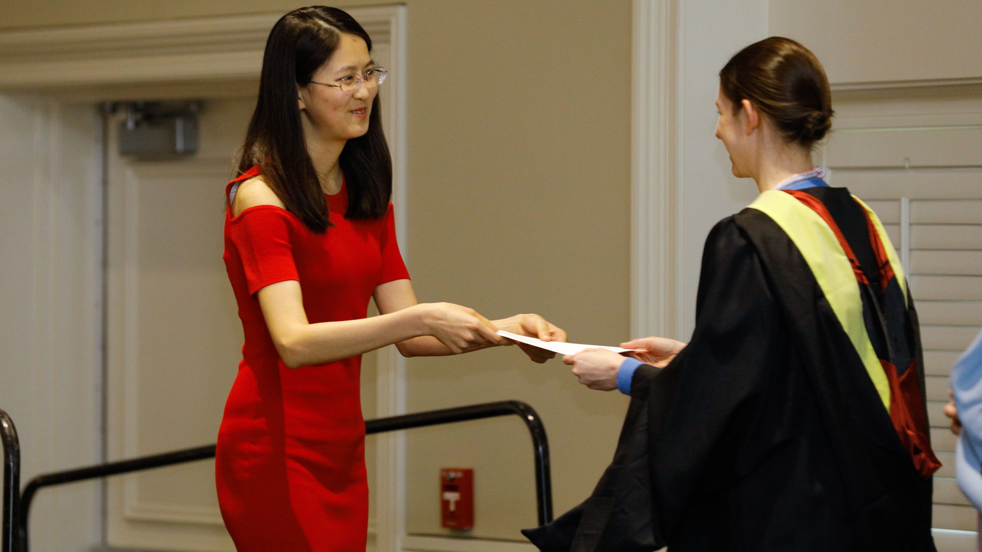 Student receiving phi beta kappa honors