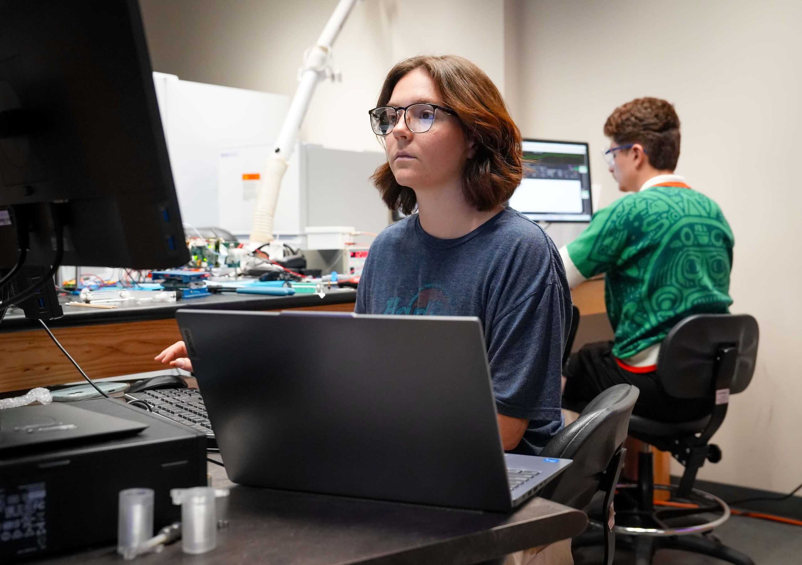 Female Student in Research lab