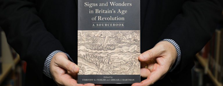 Cover of sourcebook "Signs and Wonders in Britain's Age of Revolution", edited by a professor and a student.