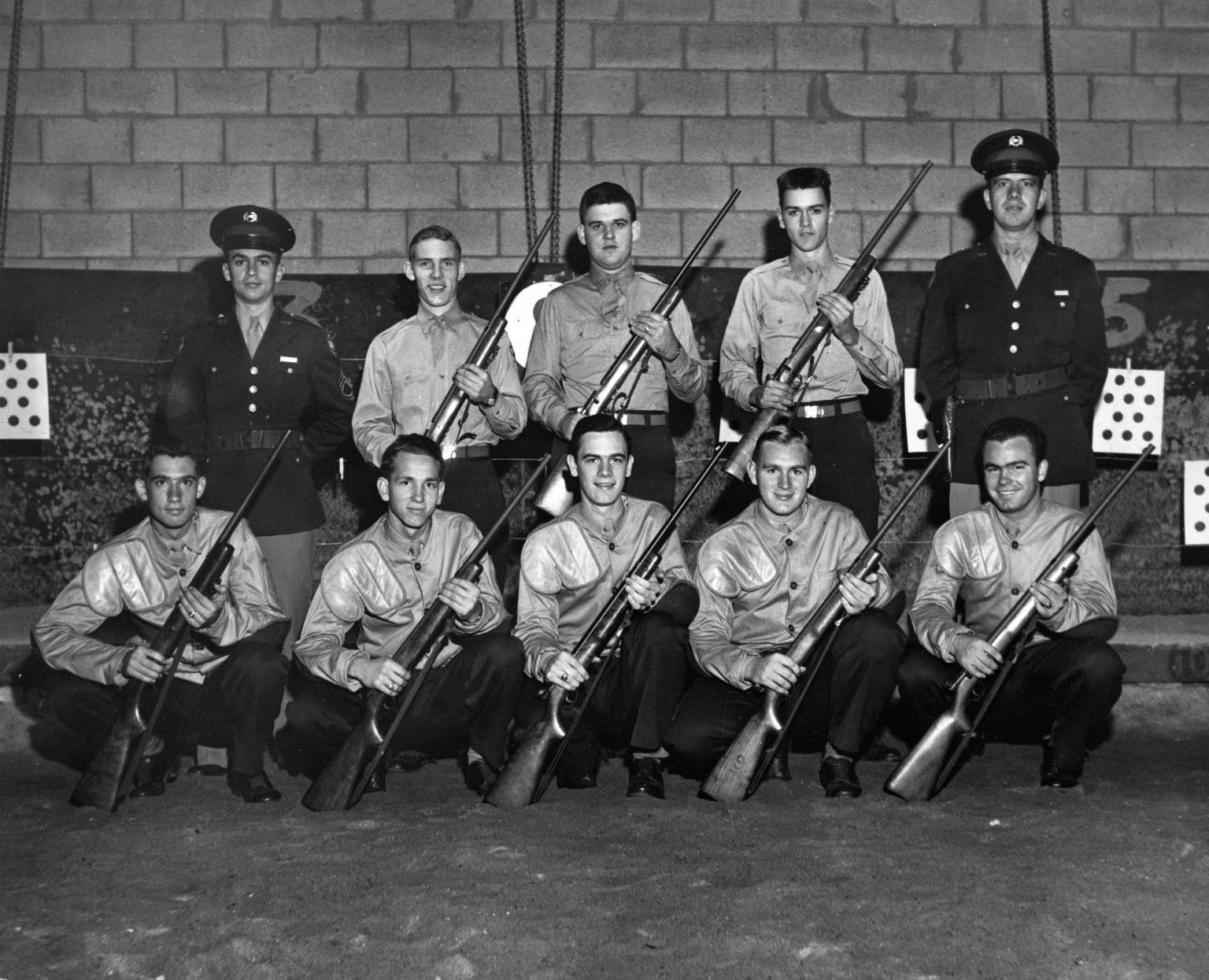 Cadet Rifle Team group photo, vintage