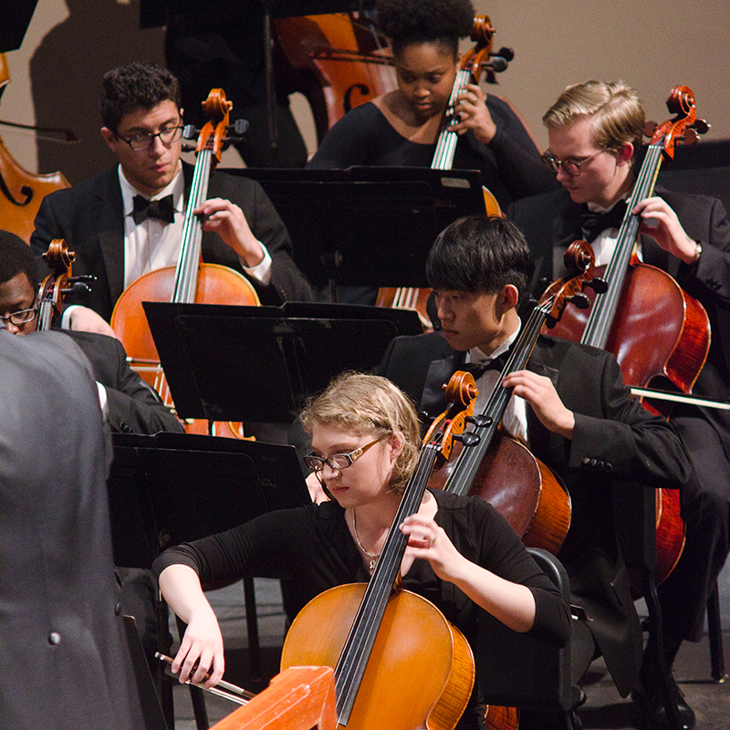 image of furman symphony orchestra cello section