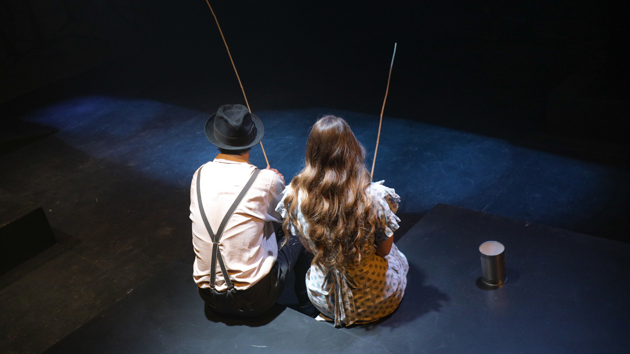 students performing in The Diviners