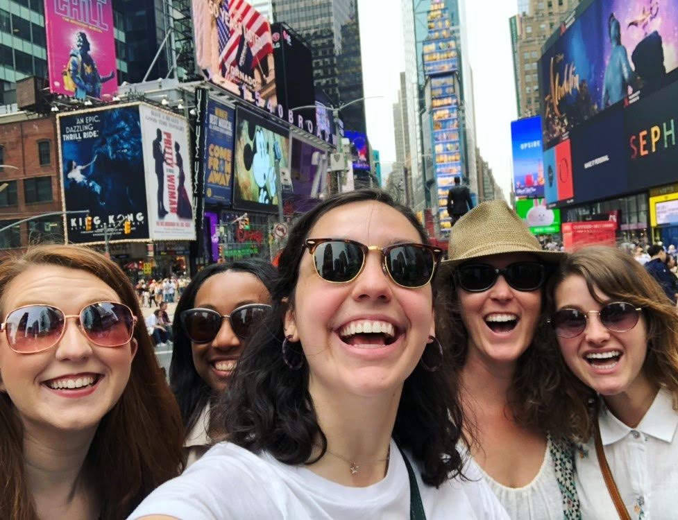 Furman Theatre students and faculty in Times Square