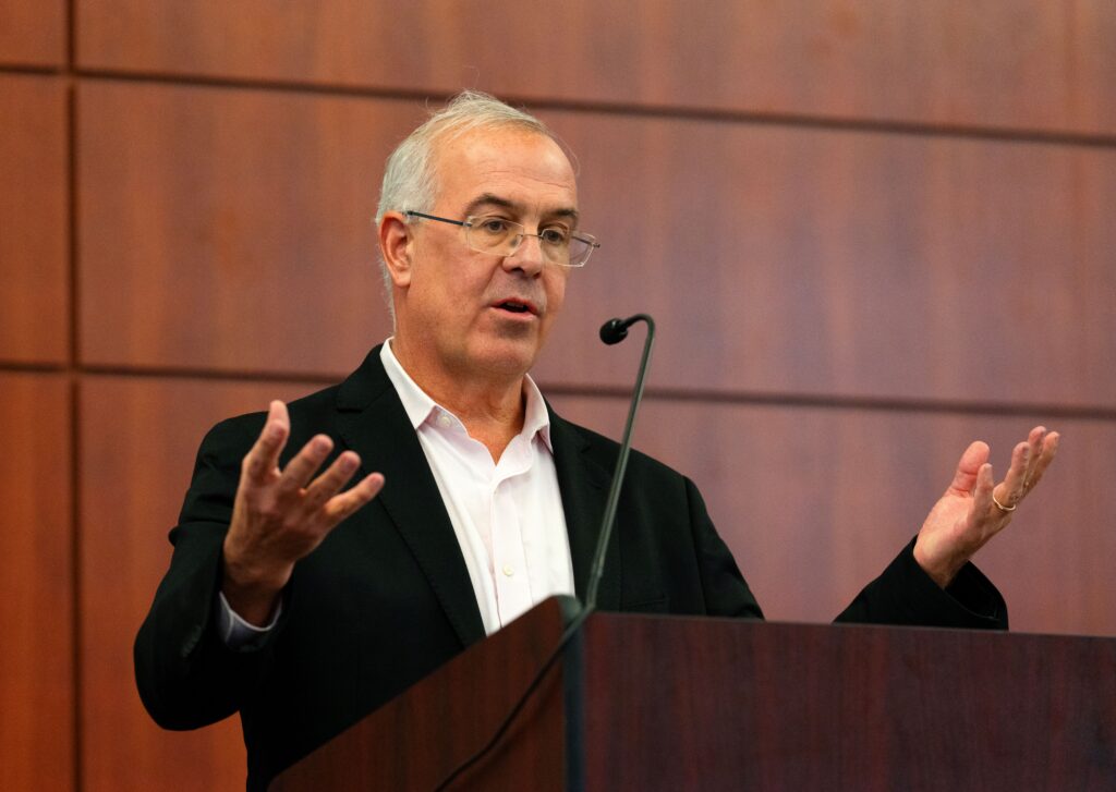 David Brooks speaks on conservatism in America at Furman University's Tocqueville Center