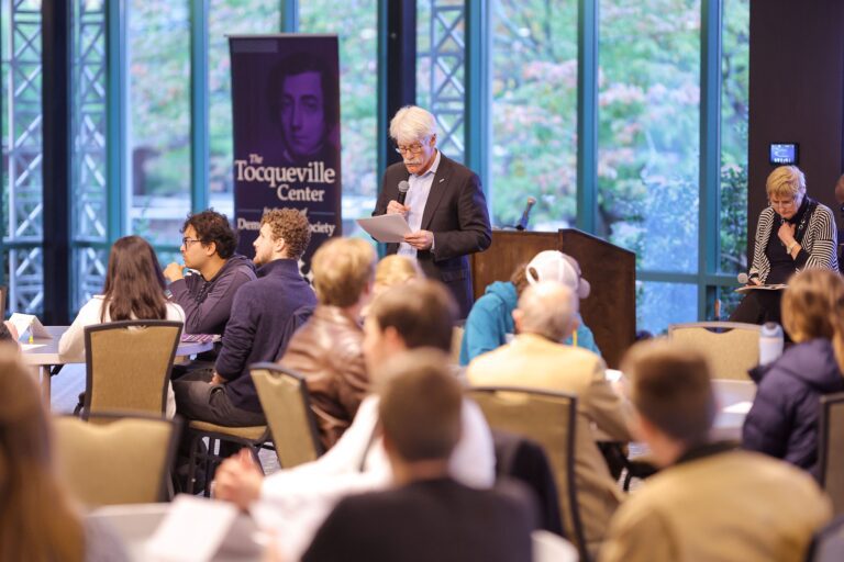 Viewpoint diversity event hosted by Tocqueville Center and On Discourse