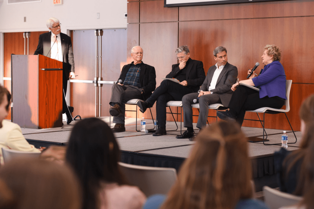Jan-Werner Müller, Pippa Norris, and Eric Kaufmann engage in a panel discussion on populism and democracy at the Tocqueville Center’s Populism in America event.