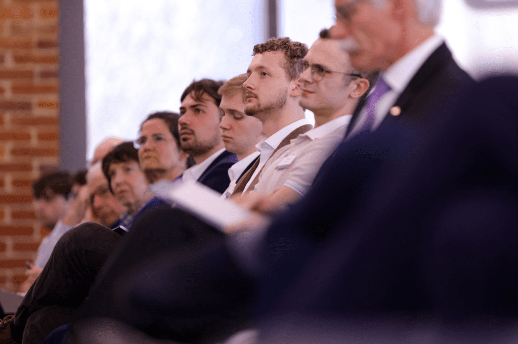 Nathan Johnson listens to Sergey Radchenko and Susan Shirk lectures on great man theory at the Tocqueville Center