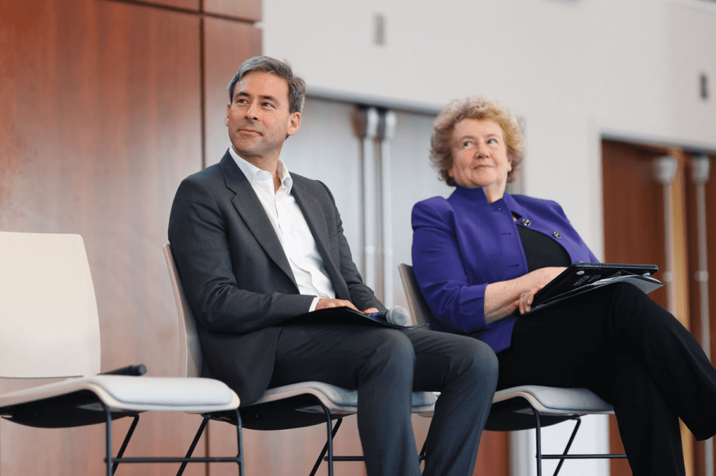 Dr. Eric Kaufmann and Dr. Pippa Norris at the Tocqueville Center 2025 lecture series on populism, immigration, and political polarization