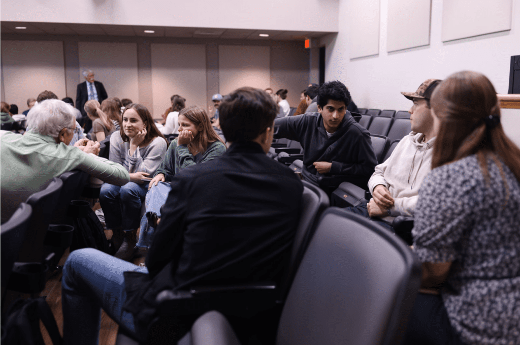 Audience at the Tocqueville Center 2025 lecture series on populism, immigration, and civic discourse at Furman University
