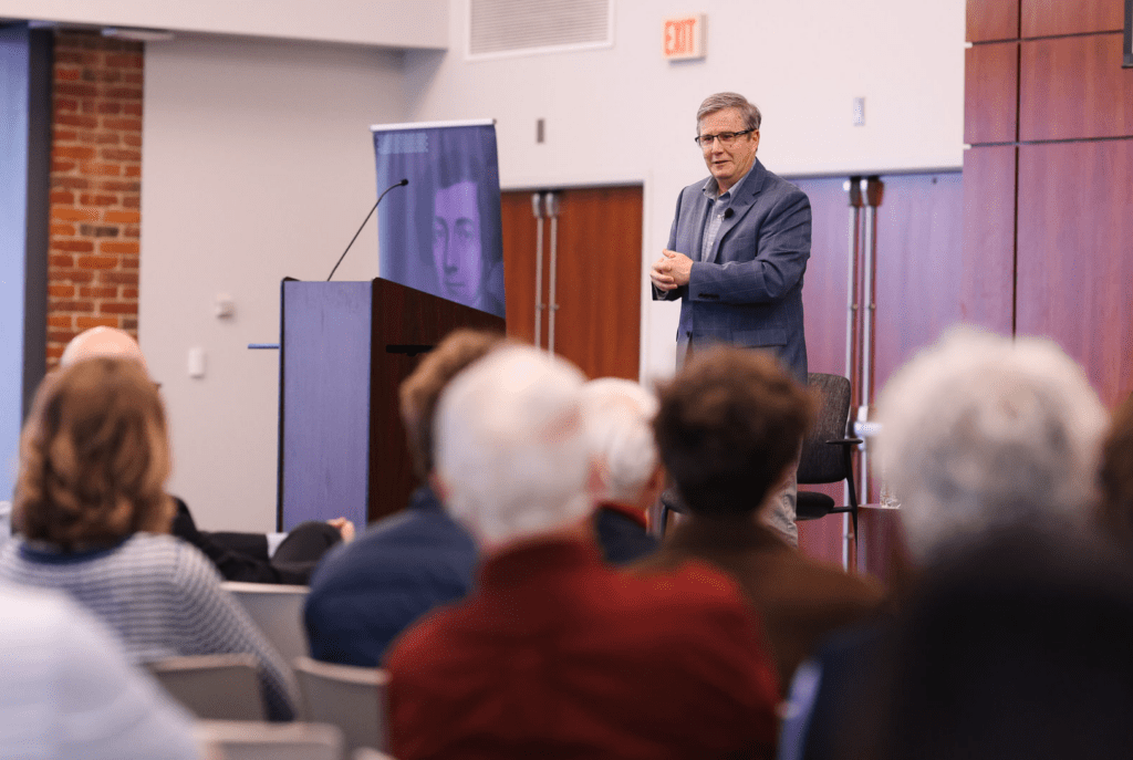 Peter Feaver speaking at a Tocqueville Center event on the American military and the culture wars at Furman University.