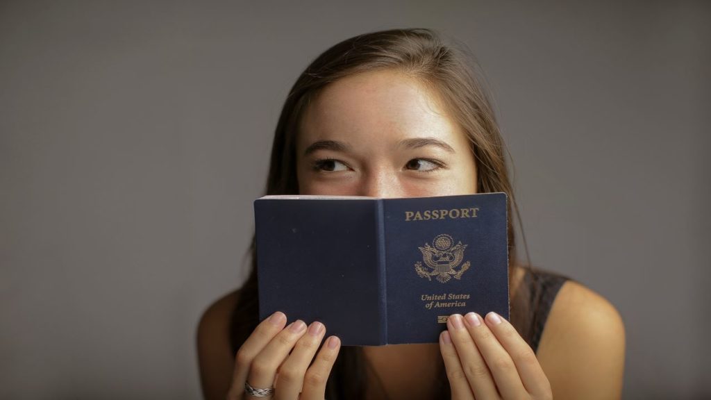 girl with passport