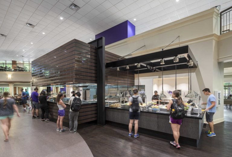 Furman Dining hall food station