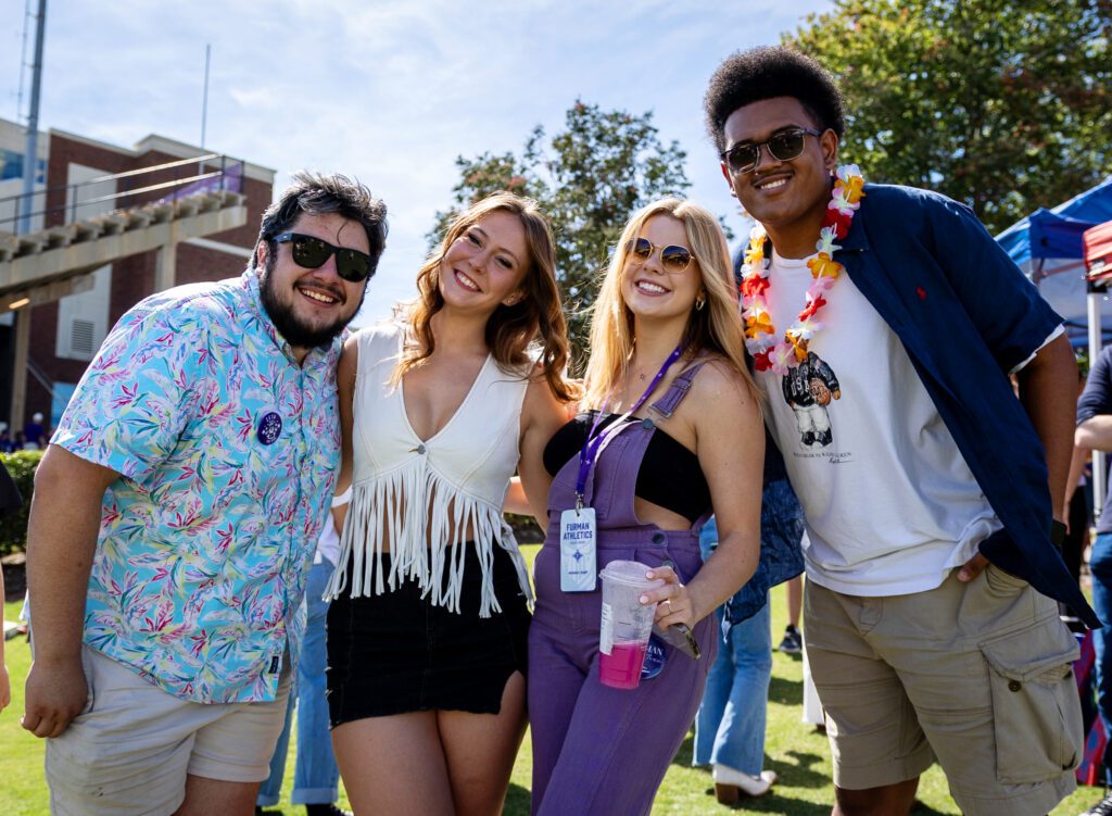Students at Pregame from Furman Football