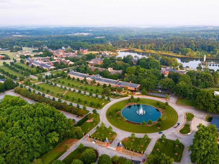 Birdseye view of Furman