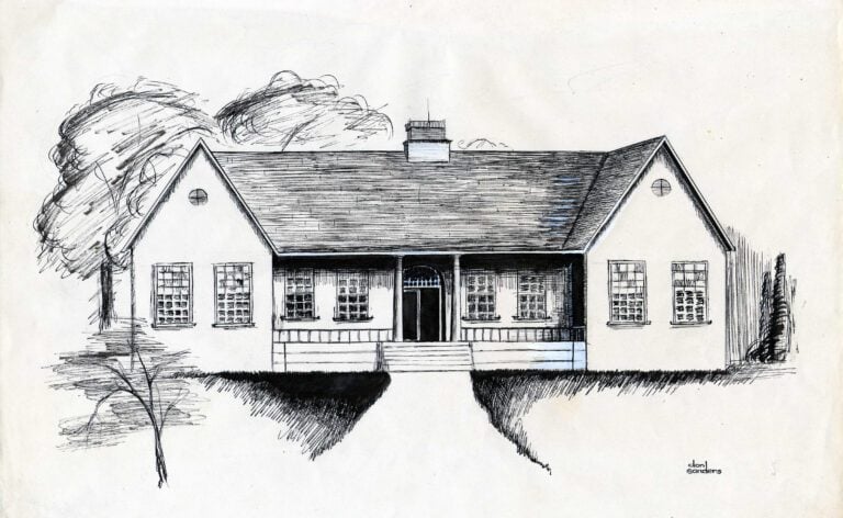 Edgefield School House Pen Sketch