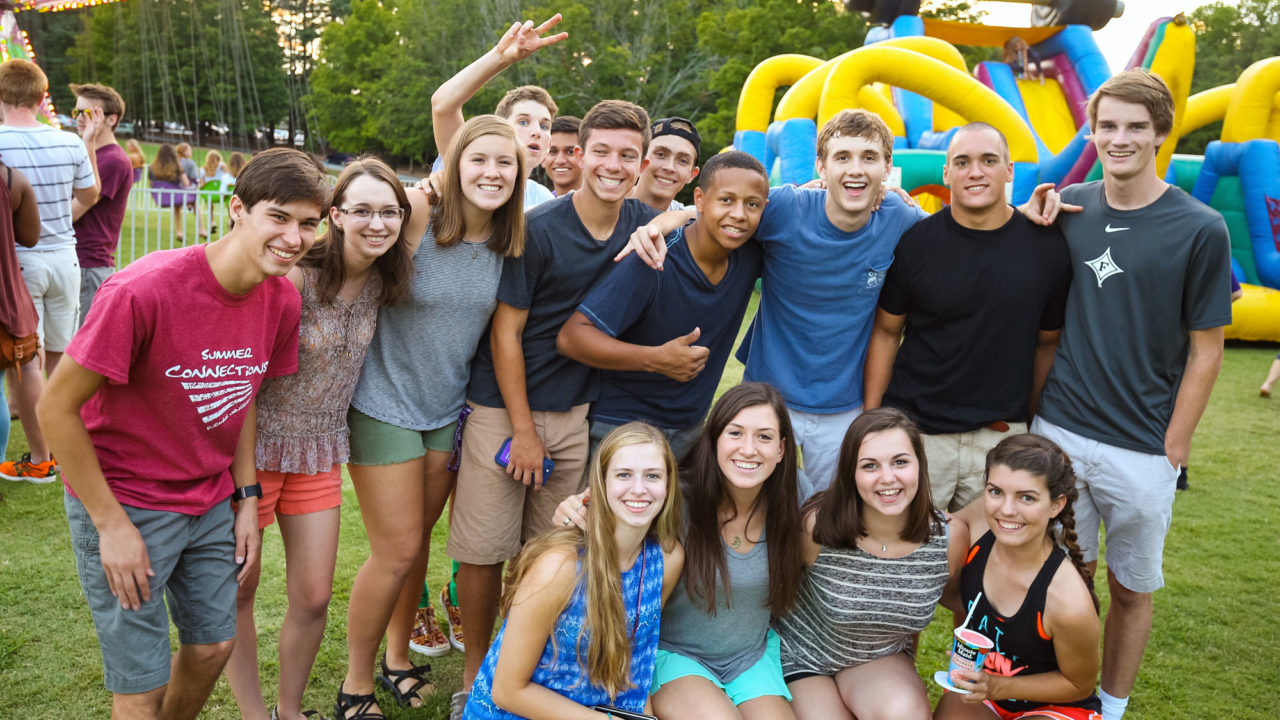 Students at the orientation carnival