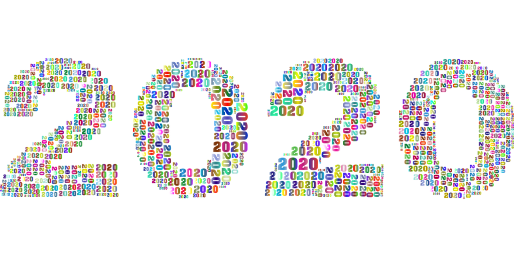 2020 made of 2020 in small text