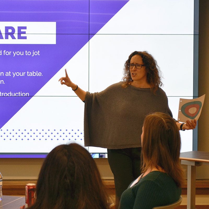 Maegan Azar facilitating WLI session