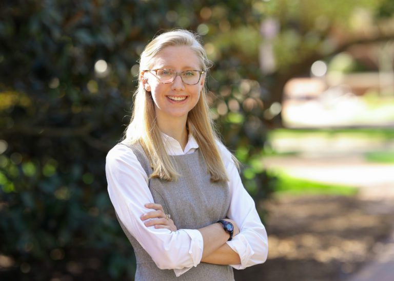 Katherine McCann with arms crossed