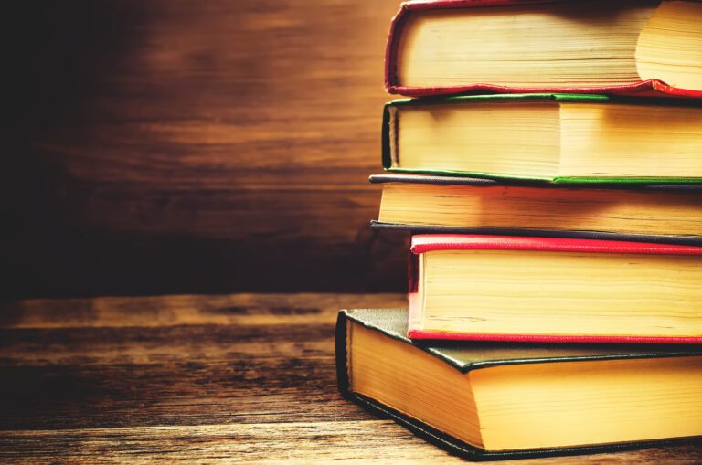 Stack of books.