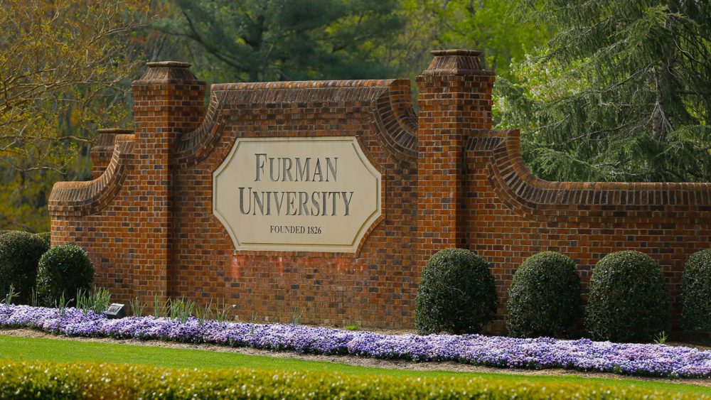 Furman University Campus Sign