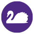 Small purple swan icon