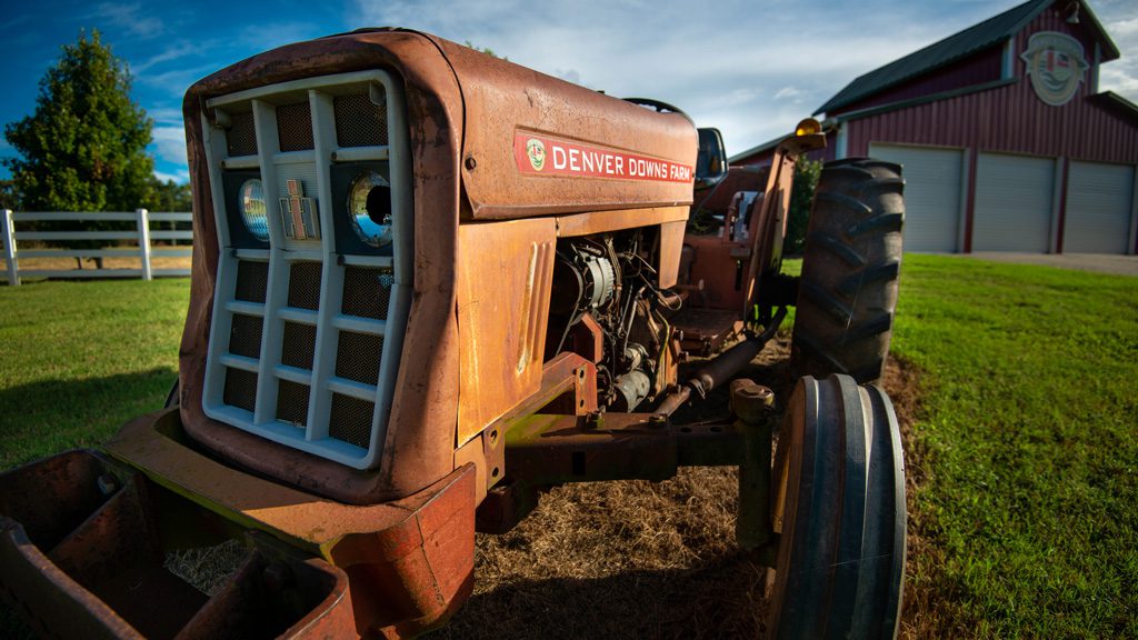 A tractor at Denver Downs farm