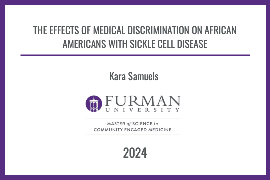 Master of Science in Community Engaged Medicine 2024 Graduates' Theses