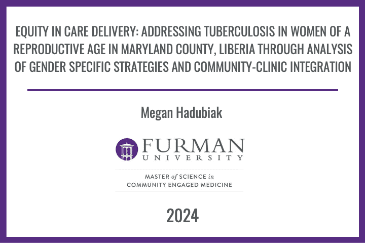Master of Science in Community Engaged Medicine 2024 Graduates' Theses