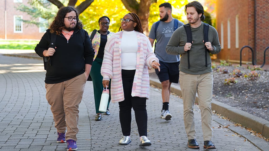 MSCEM Students walking to class
