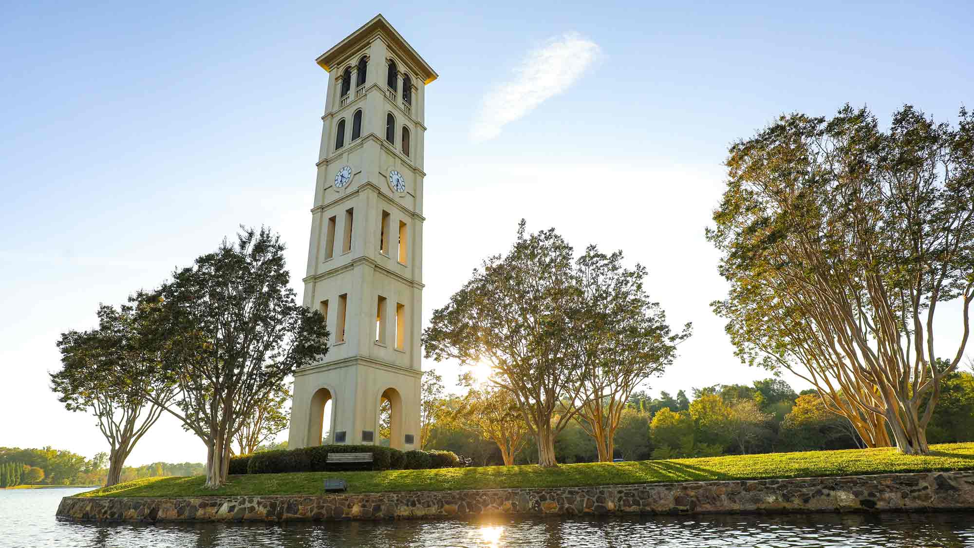 Bell tower in the summer