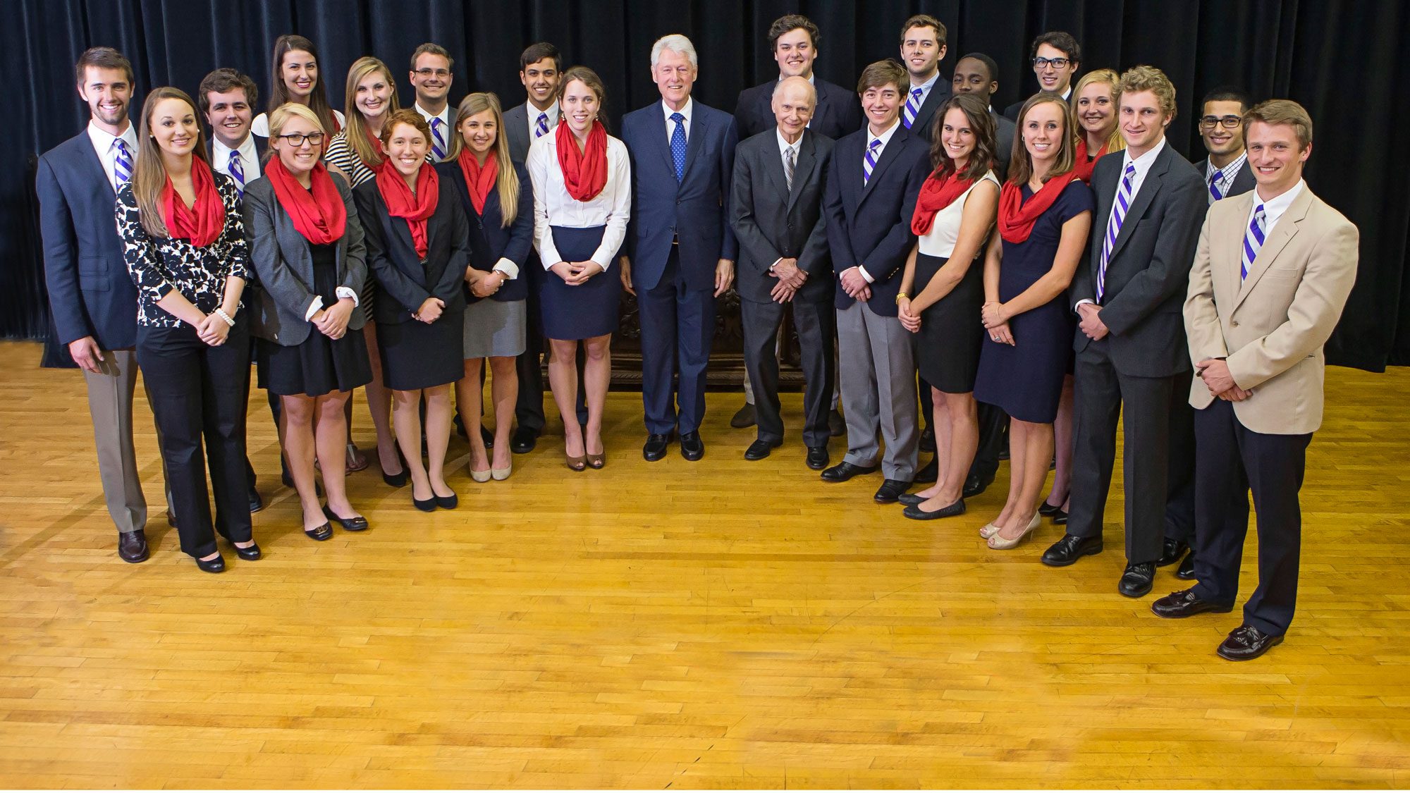 Riley Institute students with former President Bill Clinton