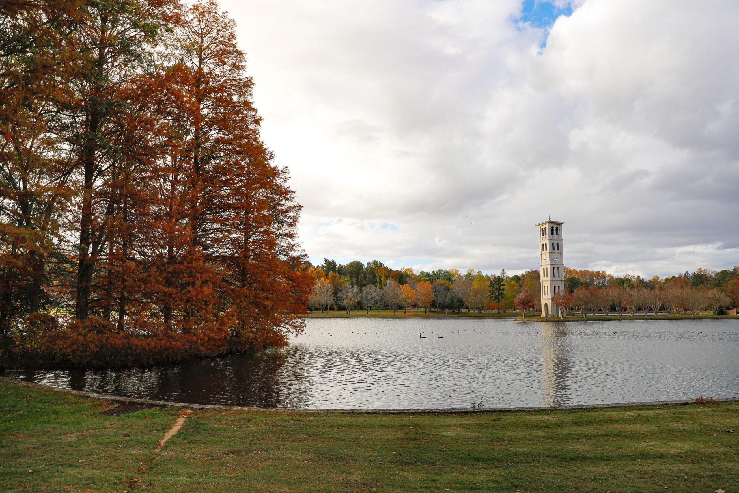 Bell tower at the lake