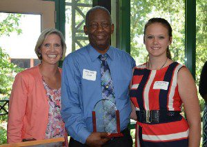 Harvey Choplin, center, receives Individual Bridge Builder award