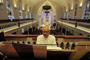Doug Ludlam at organ, sized