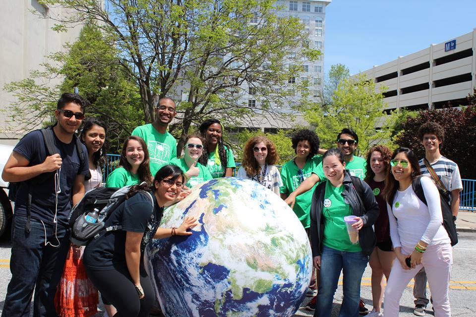 The Sustainable Energy Tribe, the largest environmentally focused student group on campus, celebrates GSU Earth Day Festival.