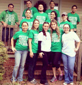 Osorno-Bejarano and LatinosUnited group volunteering at Piedmont Women's Center 