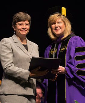 The Rev. April Baker received the Richard Furman Baptist Heritage Award from President Davis.