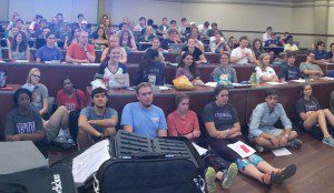 Approximately 100 Furman students attended the Debate Watch Monday night.
