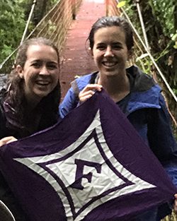 Sarah McLean ’20 (right) and Eileen Joseph ’20 during a summer 2019 research trip to Costa Rica