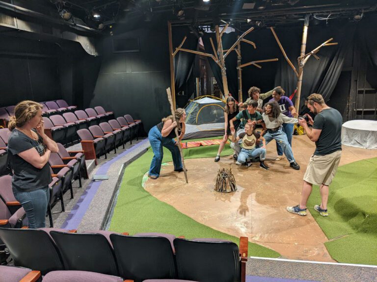 Rehearsal for "Our Tempest" at the Furman Playhouse