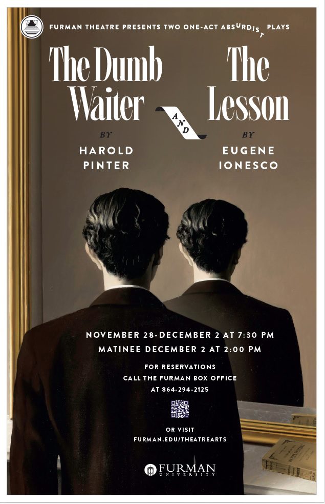 poster art showing the backs of two men in suits