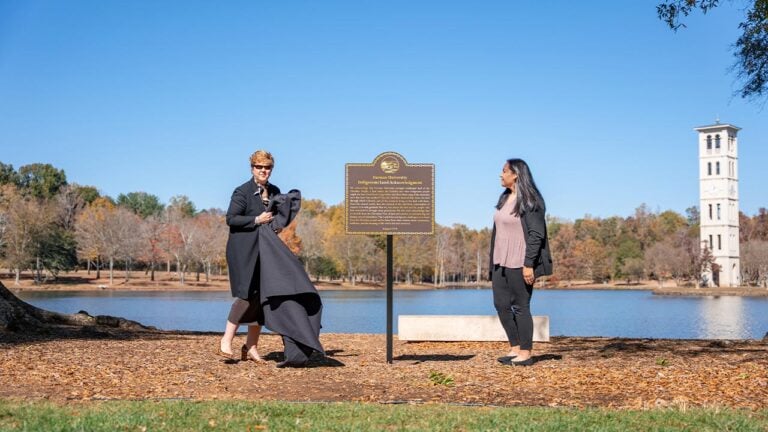 President Elizabeth Davis and Shelby Parker ’15