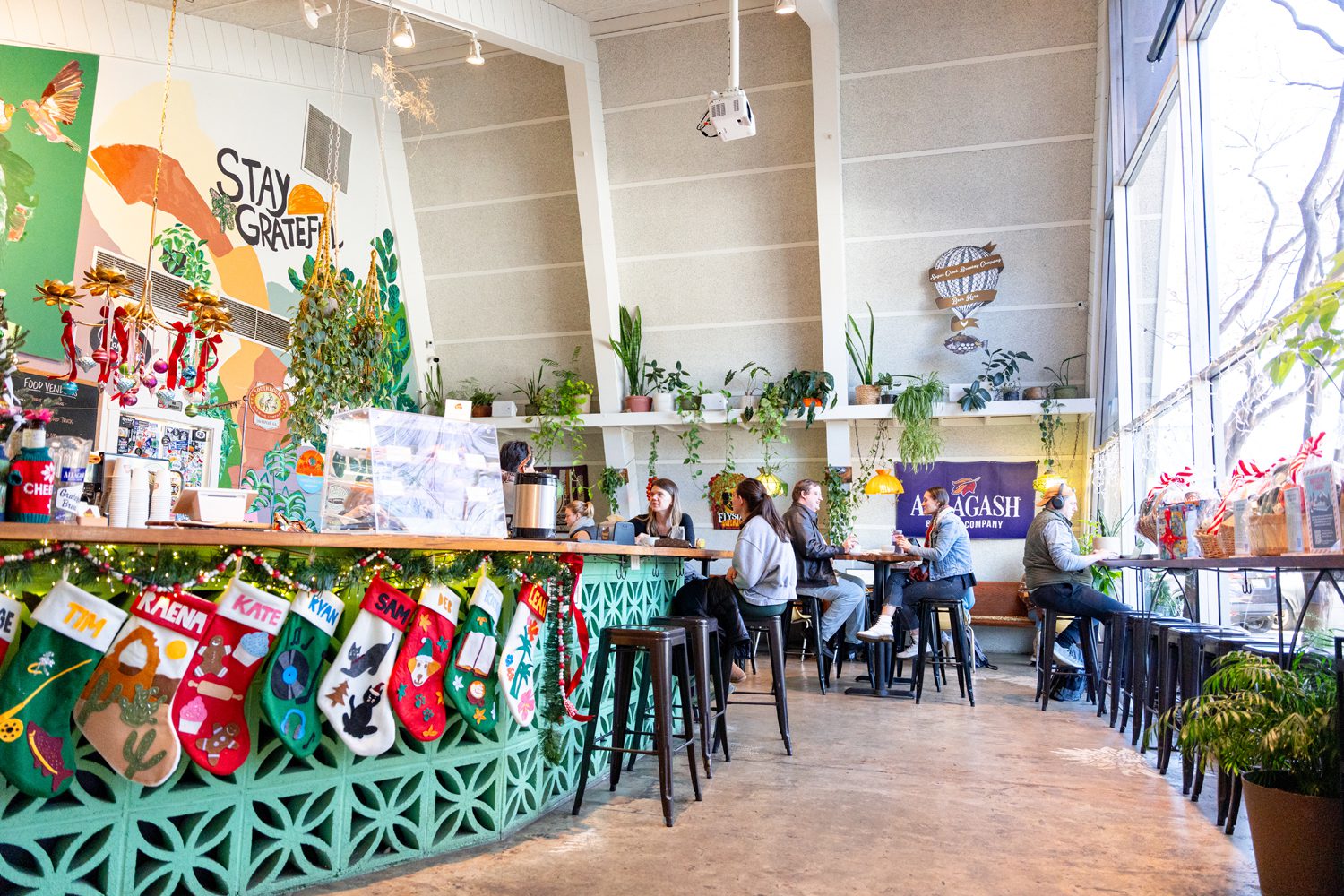 The interior of Grateful Brew in Greenville, SC. Photo by Owen Withycombe.