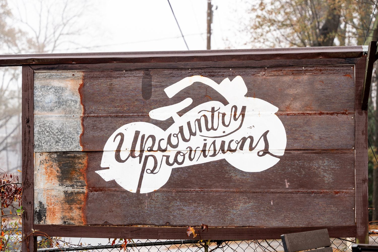 A sign to Upcountry Provisions in Travelers Rest, SC. Photo by Owen Withycombe.