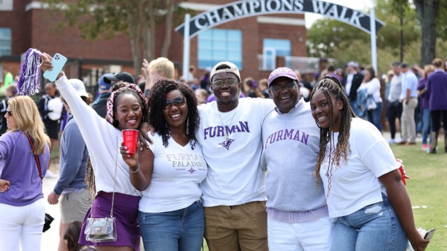 The Chido family outside Paladin Stadium
